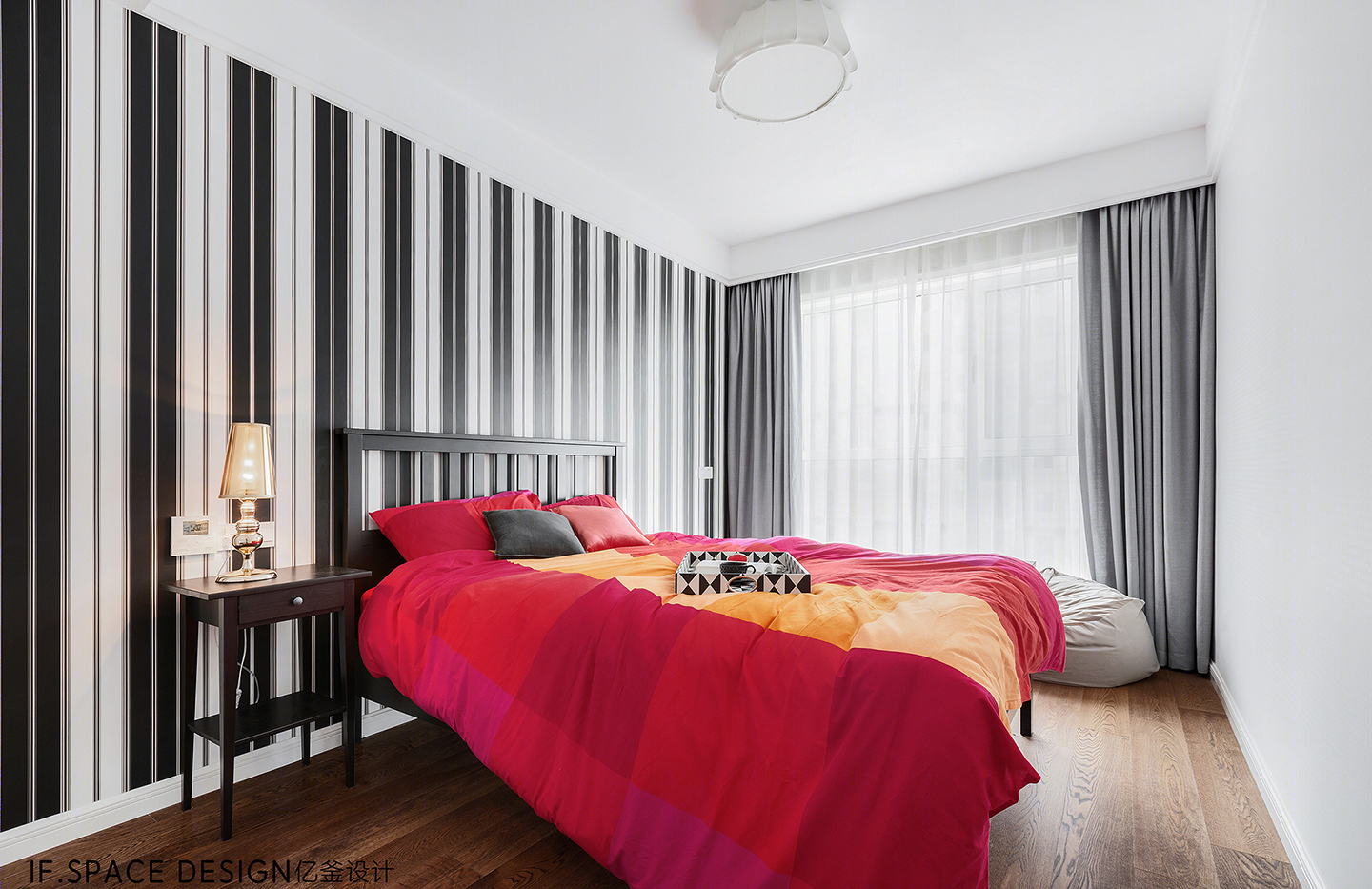 95 平米混搭风小三居 | 现代北欧美式完美融合-7