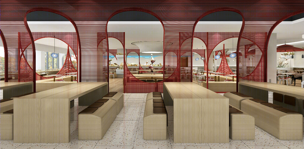 南京威实空间设计——科技企业员工餐厅科技感十足-11