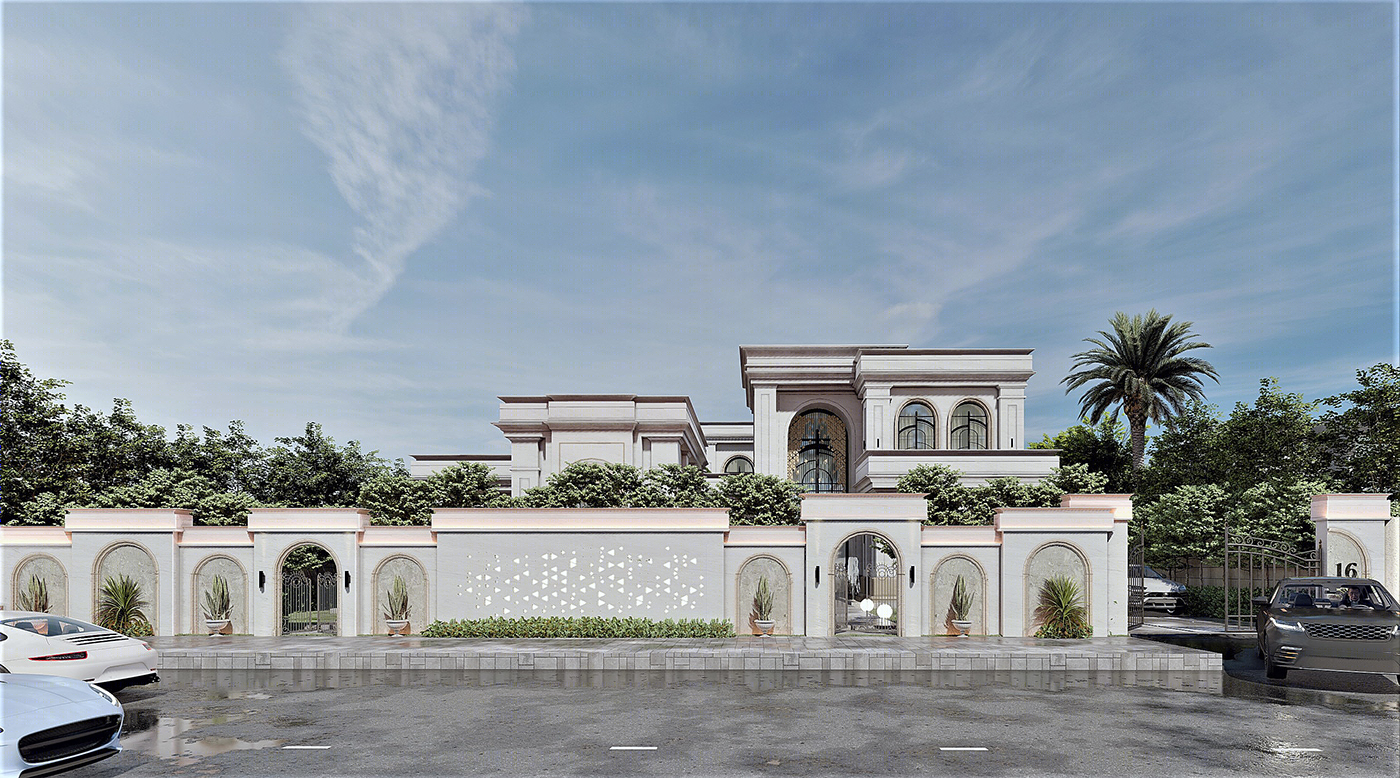 Anastasiya Gushchina丨别墅建筑丨Exterior & Landscape Design For K.A.Q Abu Dhabi,UAE.-0