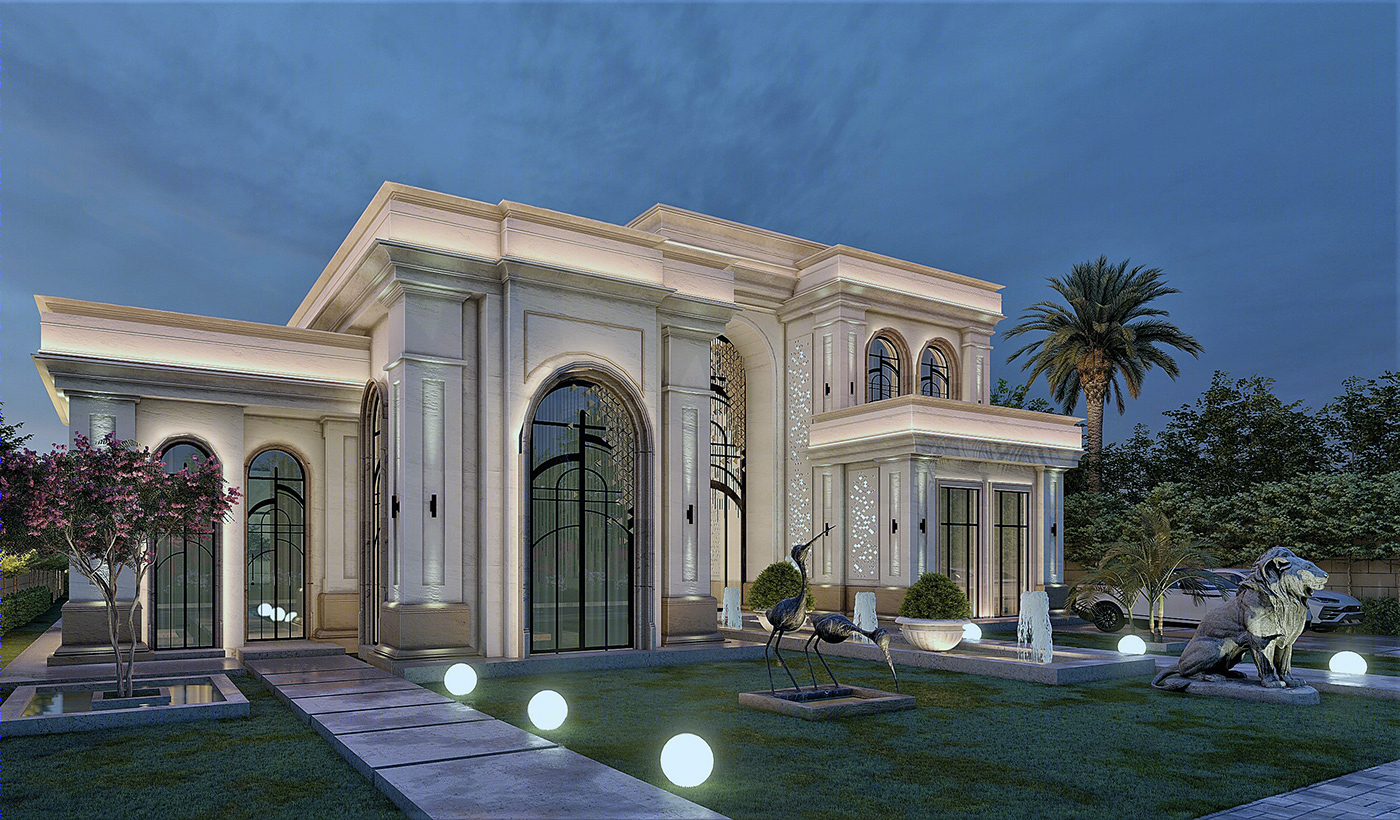 Anastasiya Gushchina丨别墅建筑丨Exterior & Landscape Design For K.A.Q Abu Dhabi,UAE.-1