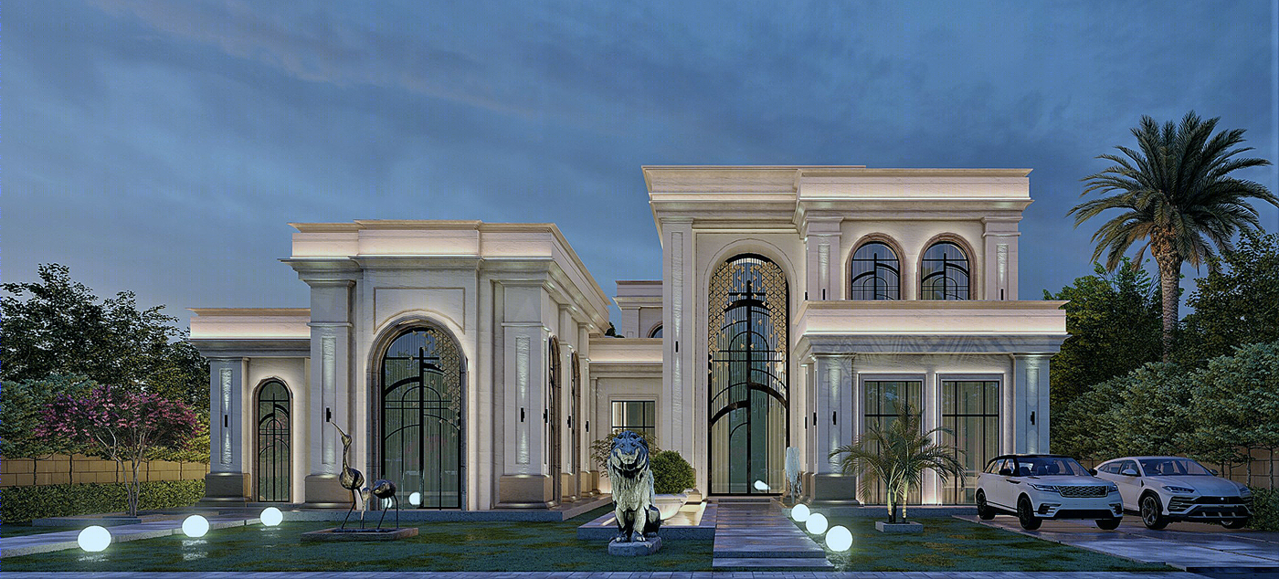 Anastasiya Gushchina丨别墅建筑丨Exterior & Landscape Design For K.A.Q Abu Dhabi,UAE.-3