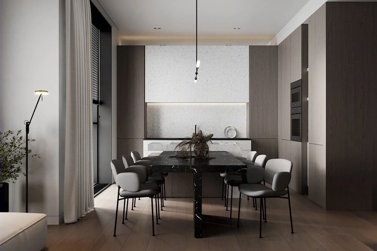 Quadro Room丨公寓丨最纯粹的简约灰设计！-17