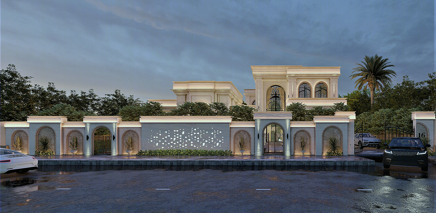 Anastasiya Gushchina丨别墅建筑丨Exterior & Landscape Design For K.A.Q Abu Dhabi,UAE.-4