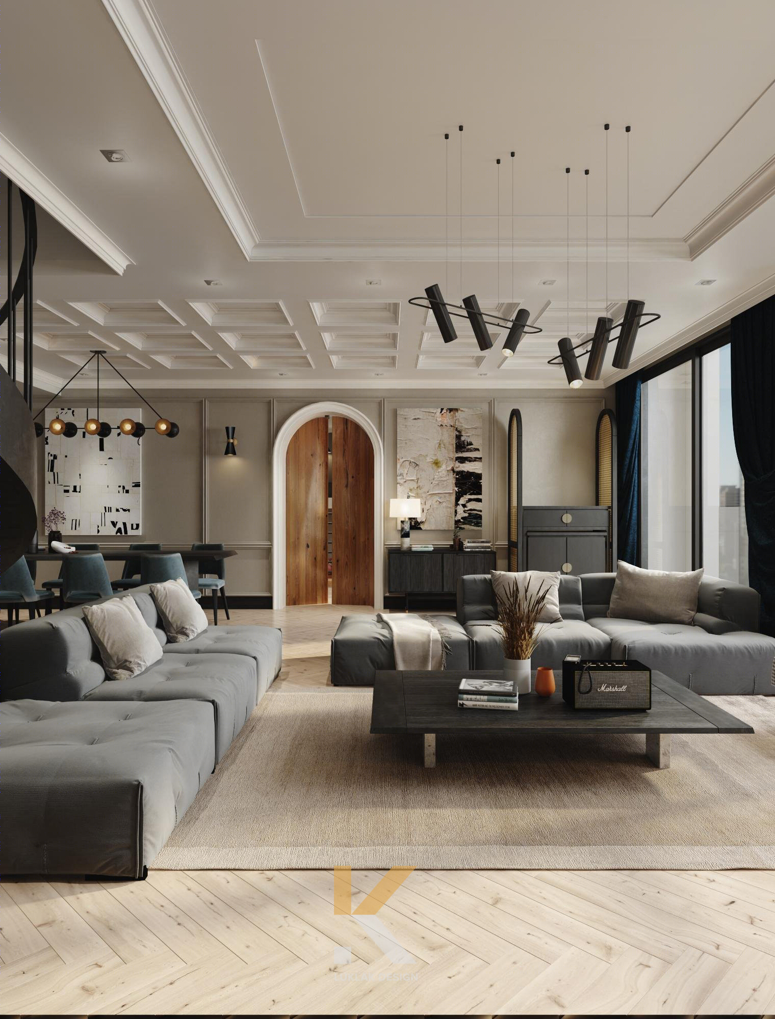 高级色系公寓 彰显优雅灵动的时尚品位-1