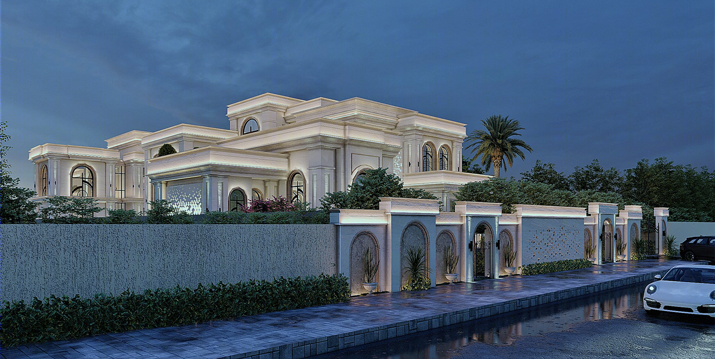 Anastasiya Gushchina丨别墅建筑丨Exterior & Landscape Design For K.A.Q Abu Dhabi,UAE.-5