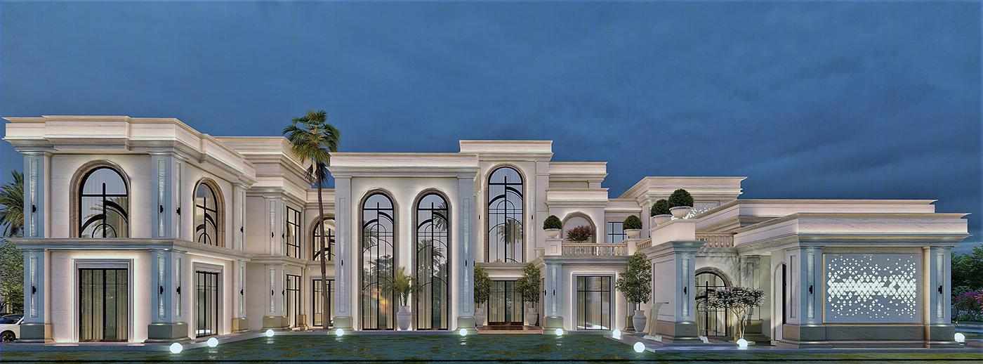 Anastasiya Gushchina丨别墅建筑丨Exterior & Landscape Design For K.A.Q Abu Dhabi,UAE.-6