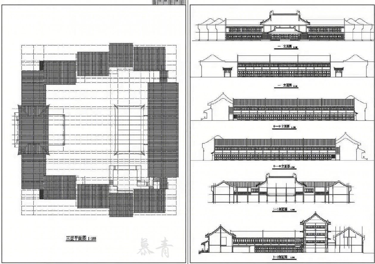 中式徽派马头墙建筑-0
