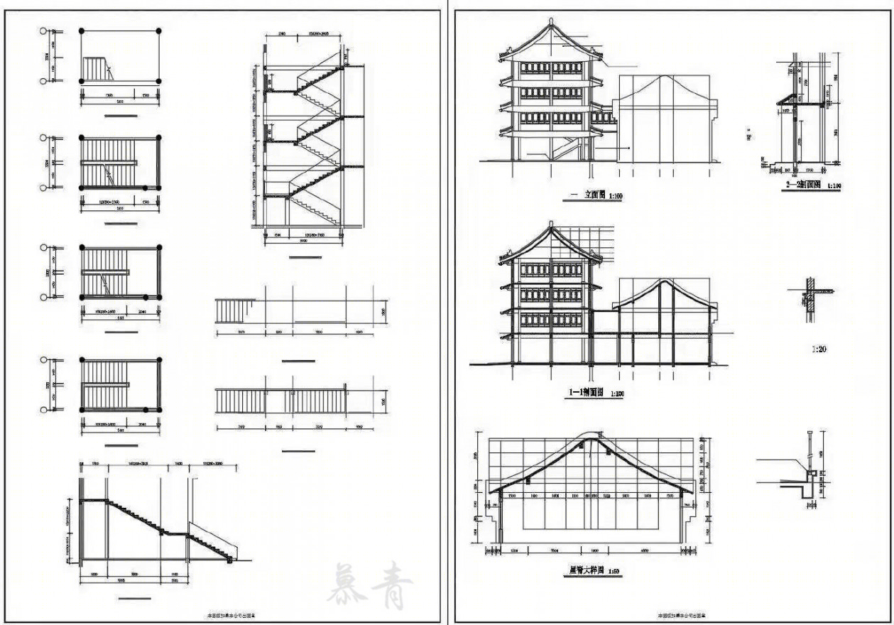 中式徽派马头墙建筑-1