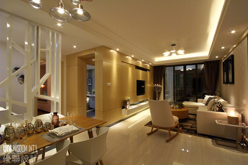 宏峰·上上城3期90㎡户型现代风格样板间-1