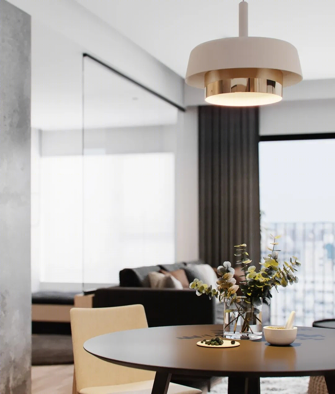 国外 105㎡现代简约住宅，时尚清新品味奢华-3