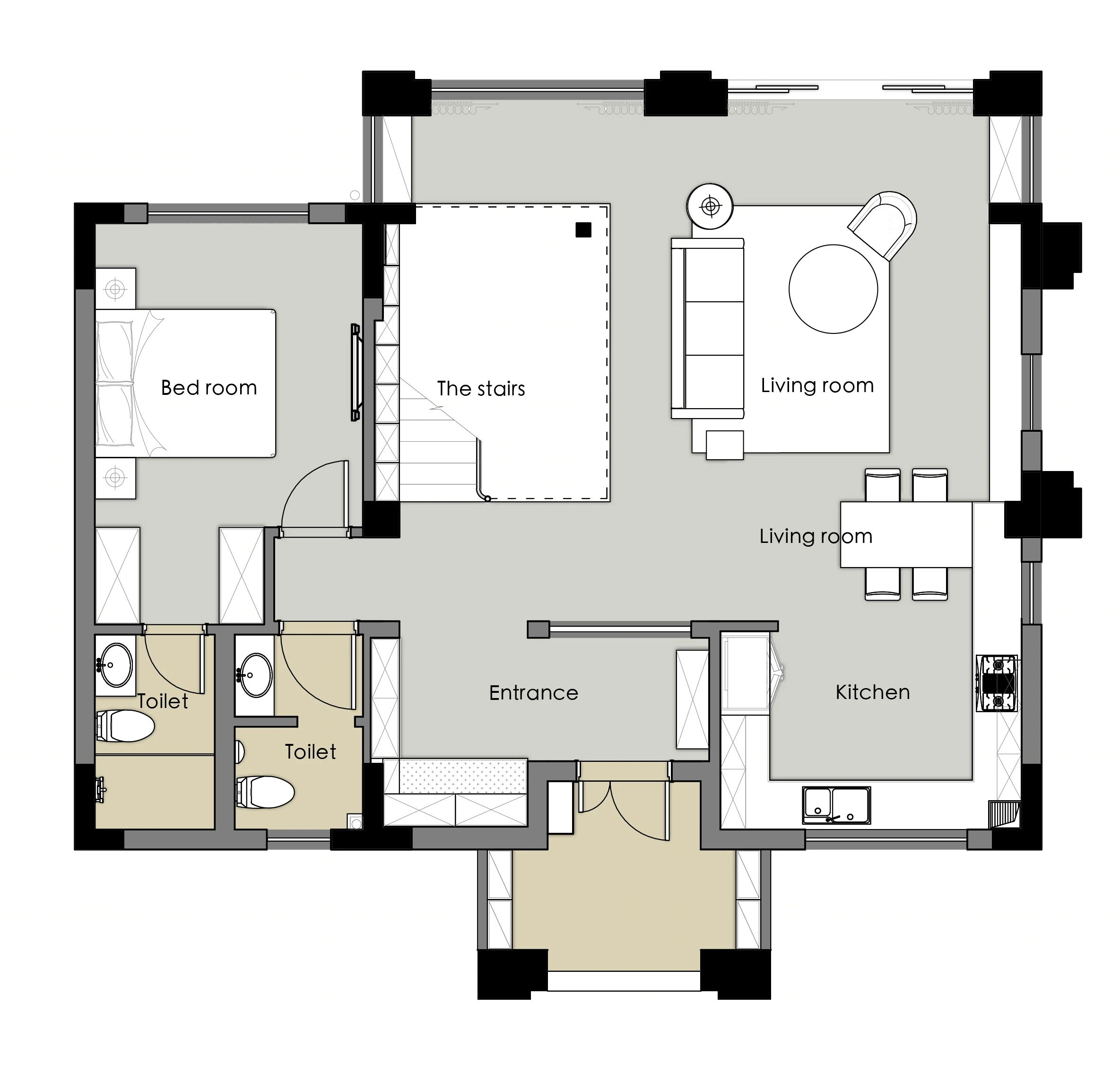 双人树屋、梯下“游戏盒”，还有攀爬架...这么装，无论家里几个娃都能轻松搞定！-3