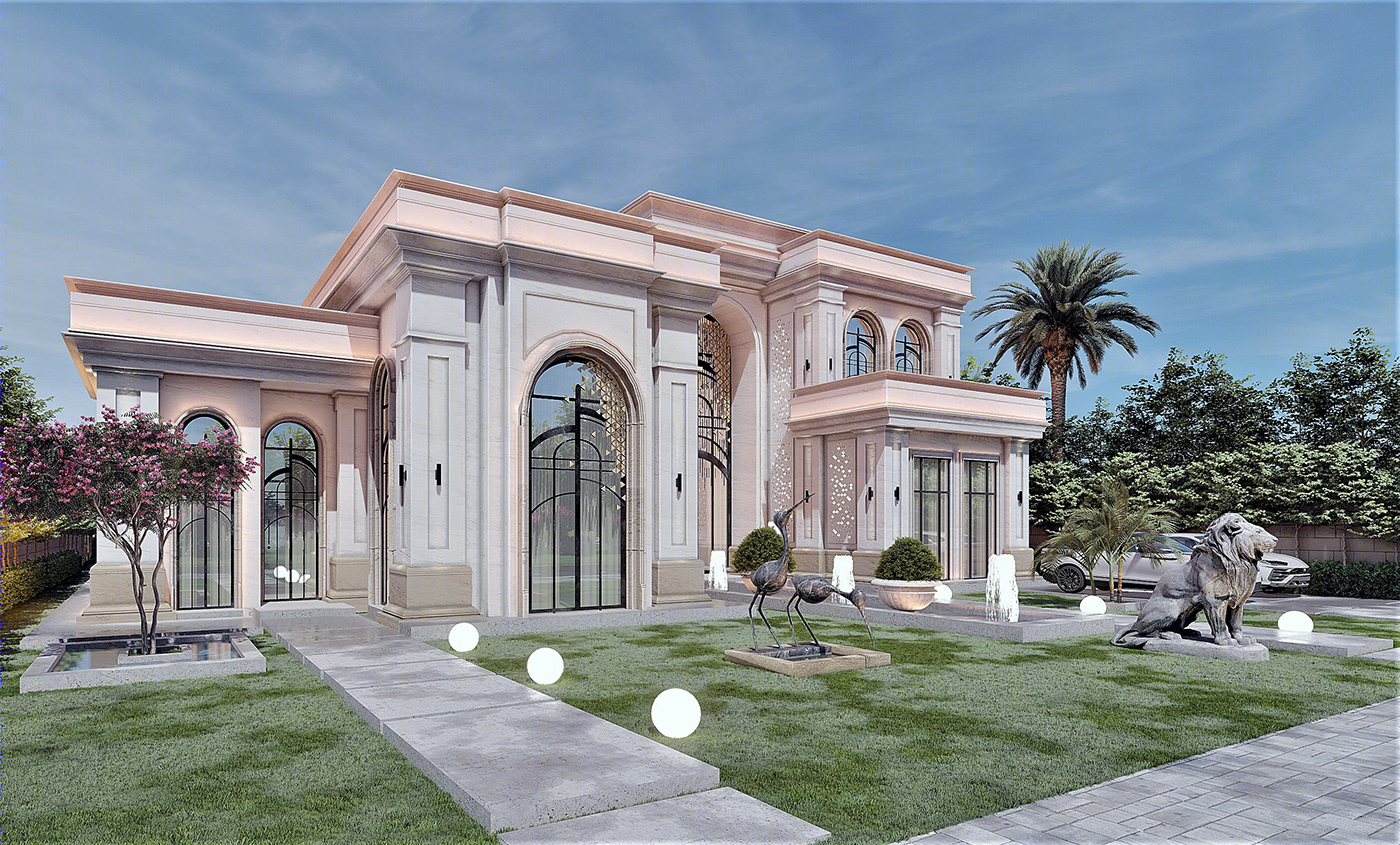 Anastasiya Gushchina丨别墅建筑丨Exterior & Landscape Design For K.A.Q Abu Dhabi,UAE.-7