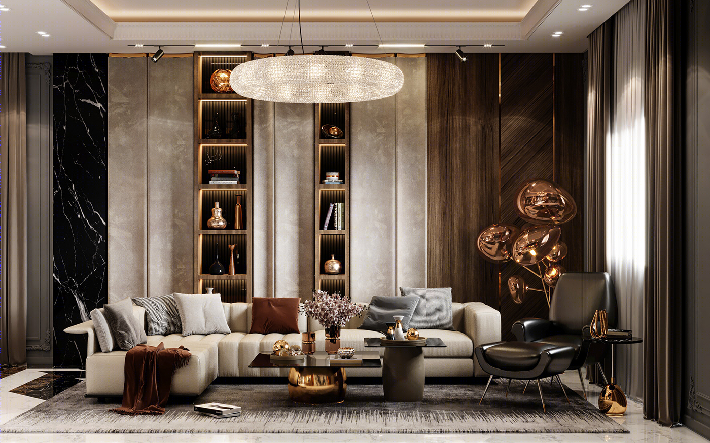 埃及豪华别墅接待厅丨埃及开罗丨SHOROUK GAMAL-5