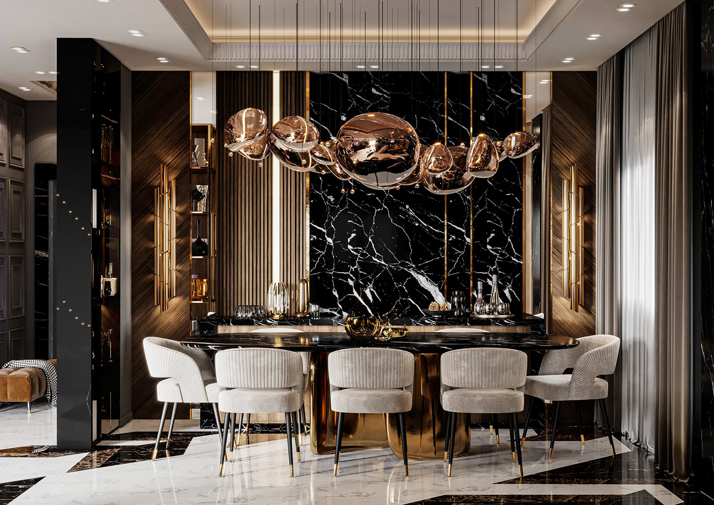 埃及豪华别墅接待厅丨埃及开罗丨SHOROUK GAMAL-6