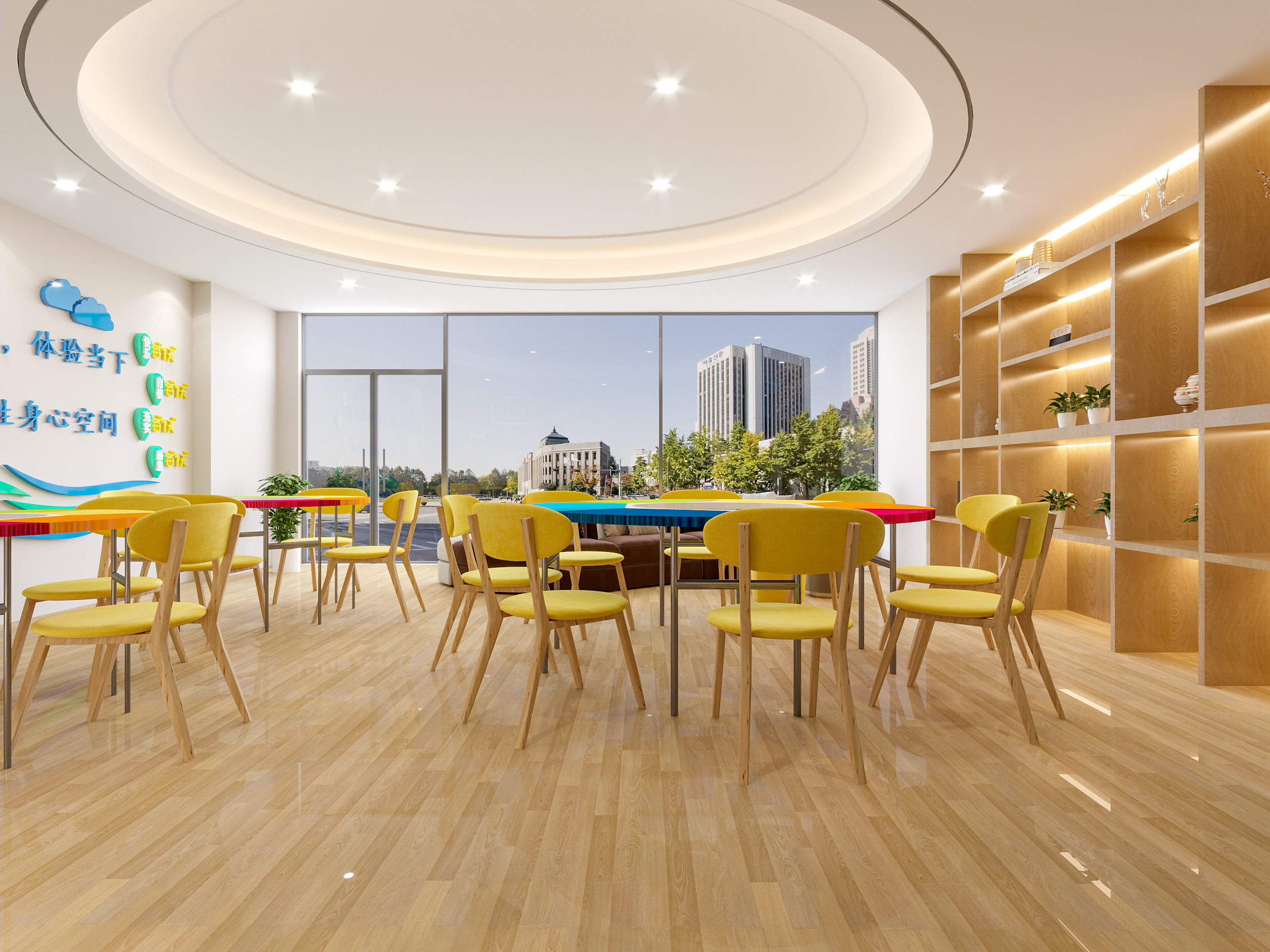 心理咨询室 | 温馨黄调打造舒适互动空间-3