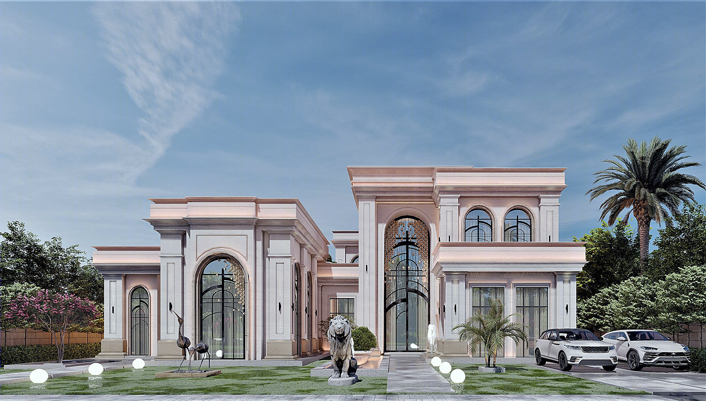 Anastasiya Gushchina丨别墅建筑丨Exterior & Landscape Design For K.A.Q Abu Dhabi,UAE.-9