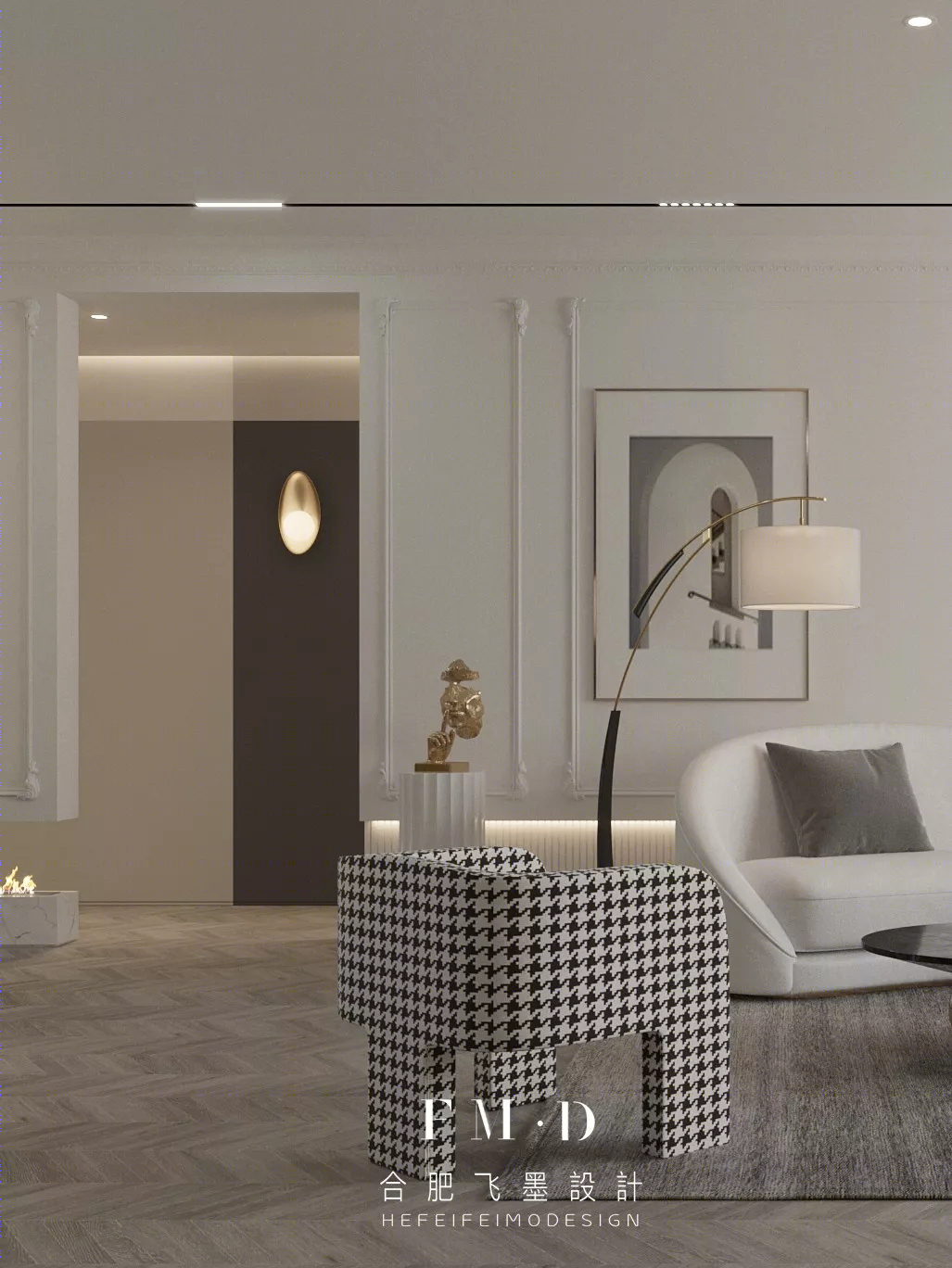 合肥金隅南七里 130㎡轻法风格家装设计 | 通透精致，释放空间美感-47