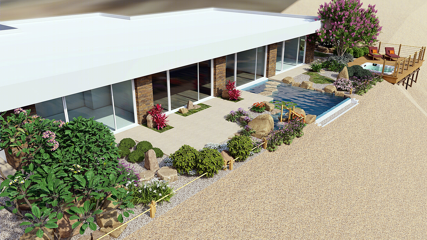 Desert View - Landscape Design for a Californian Yard-0
