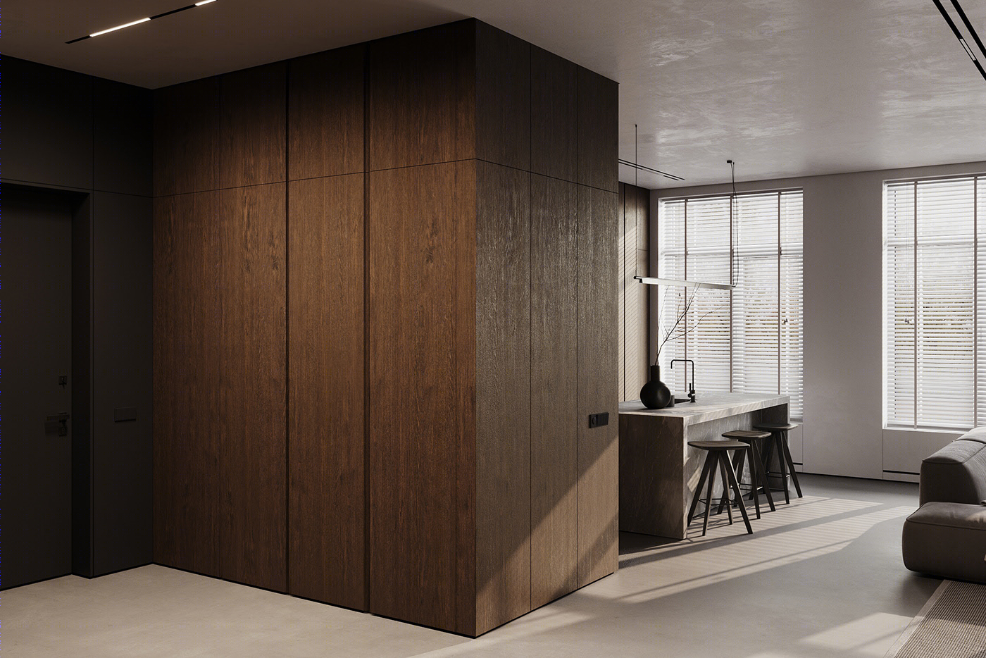 圣彼得堡 110平 简约木质空间设计-10