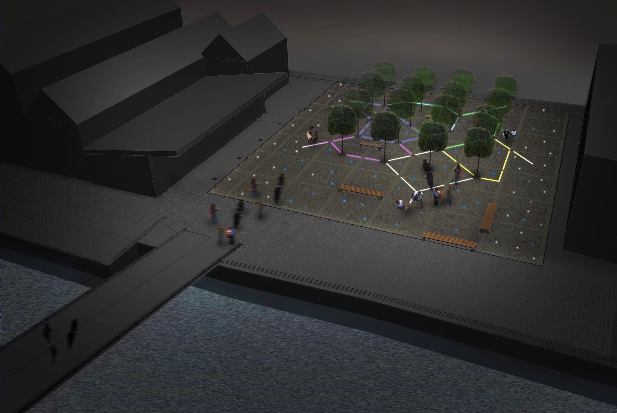 冰之广场 · 互动光感艺术装置-5