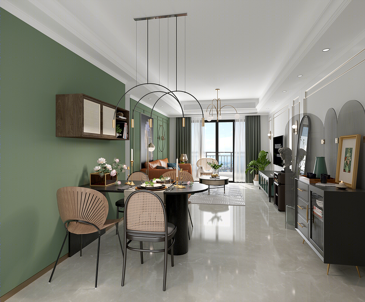 深圳丰华珑远翠珑湾现代美式混搭风家居设计-6