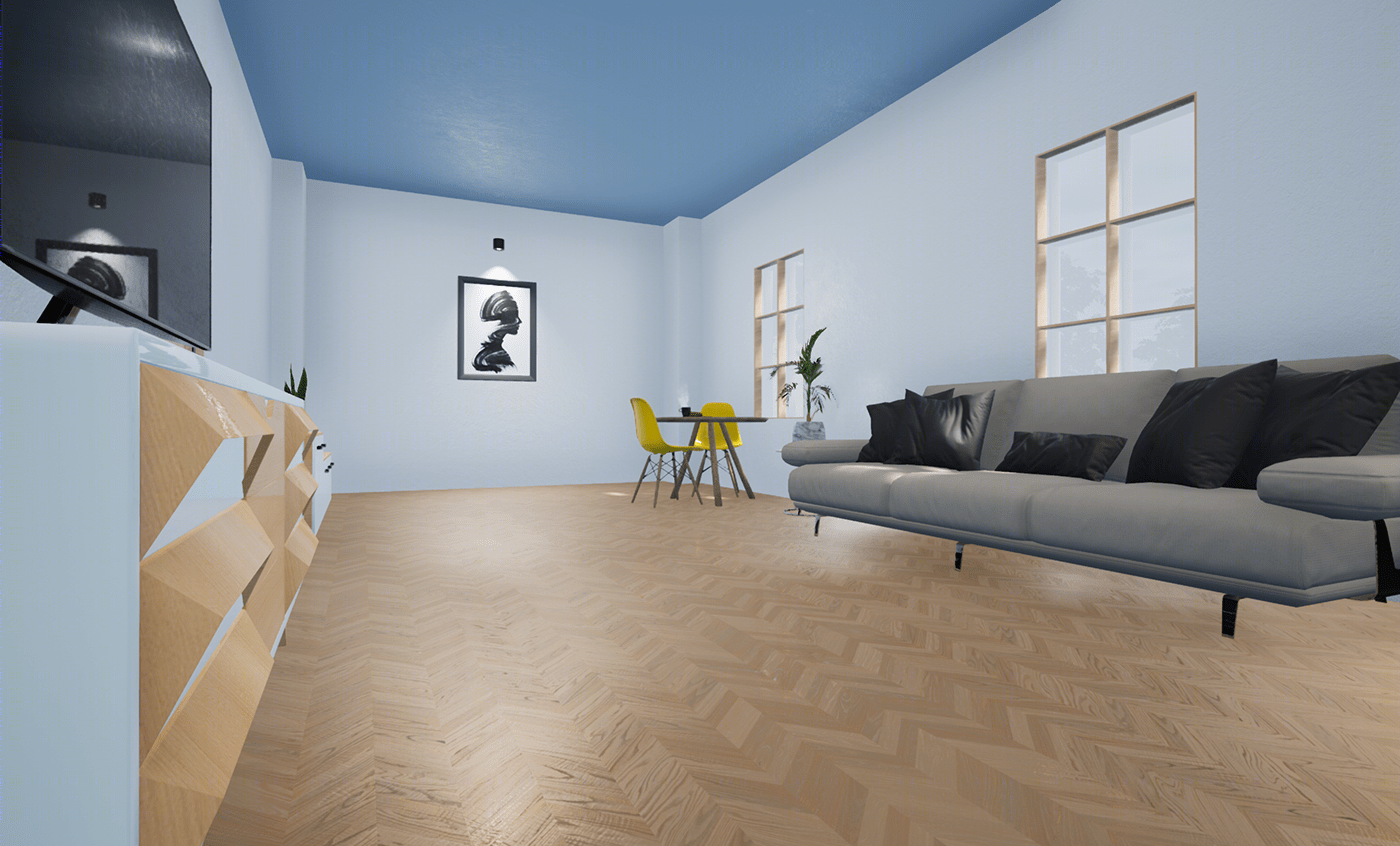 3d Livingroom created with UE4-2