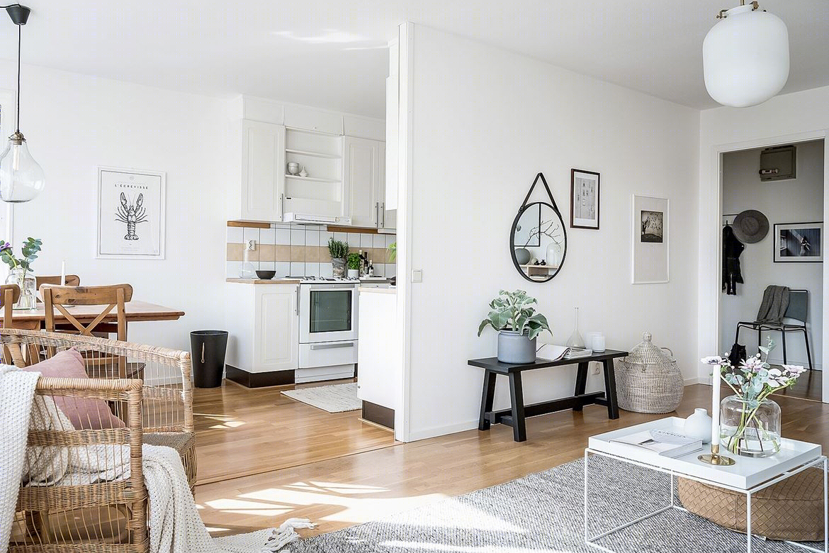 瑞典白色北欧风住宅 自然木质空间-4