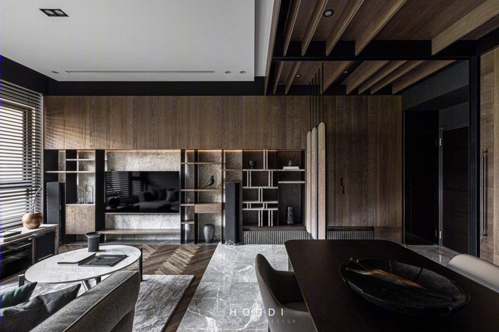 禾邸设计 | 简约住宅，石皮纹理打造诗意空间-6