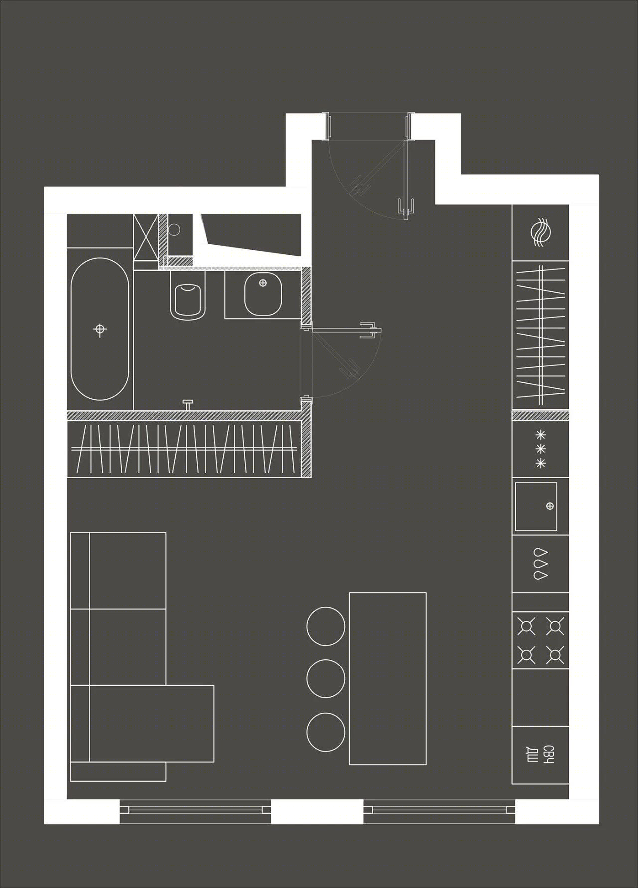 Quadro Room丨公寓丨最纯粹的简约灰设计!-35