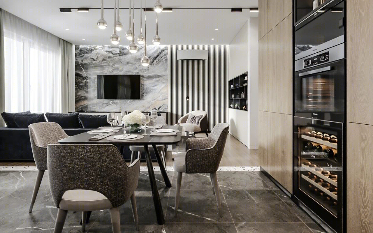 Igor Glushan 打造 104㎡轻奢美宅，温暖原木色调营造惬意空间-0