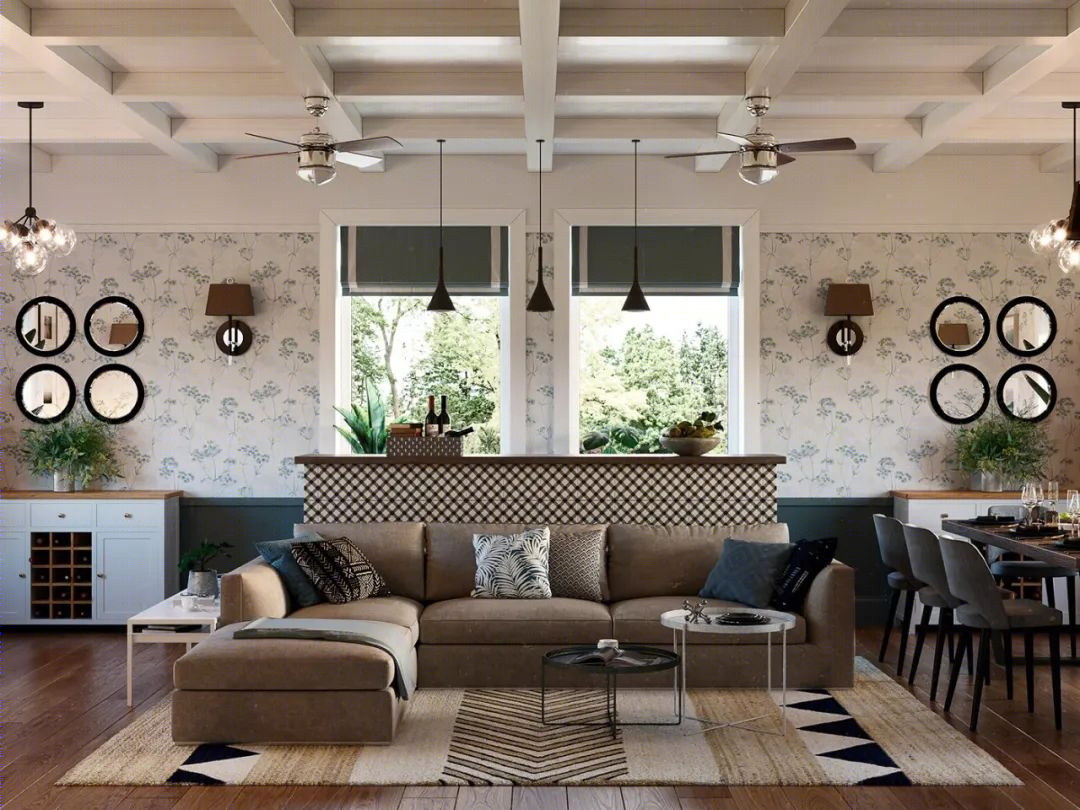 温馨轻奢的 277 平米简欧住宅设计-1