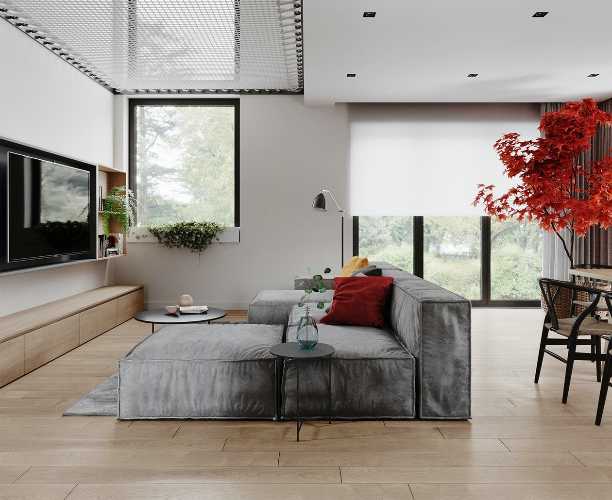 210㎡空间设计 感受柔和色调带来的宁静美感！-3