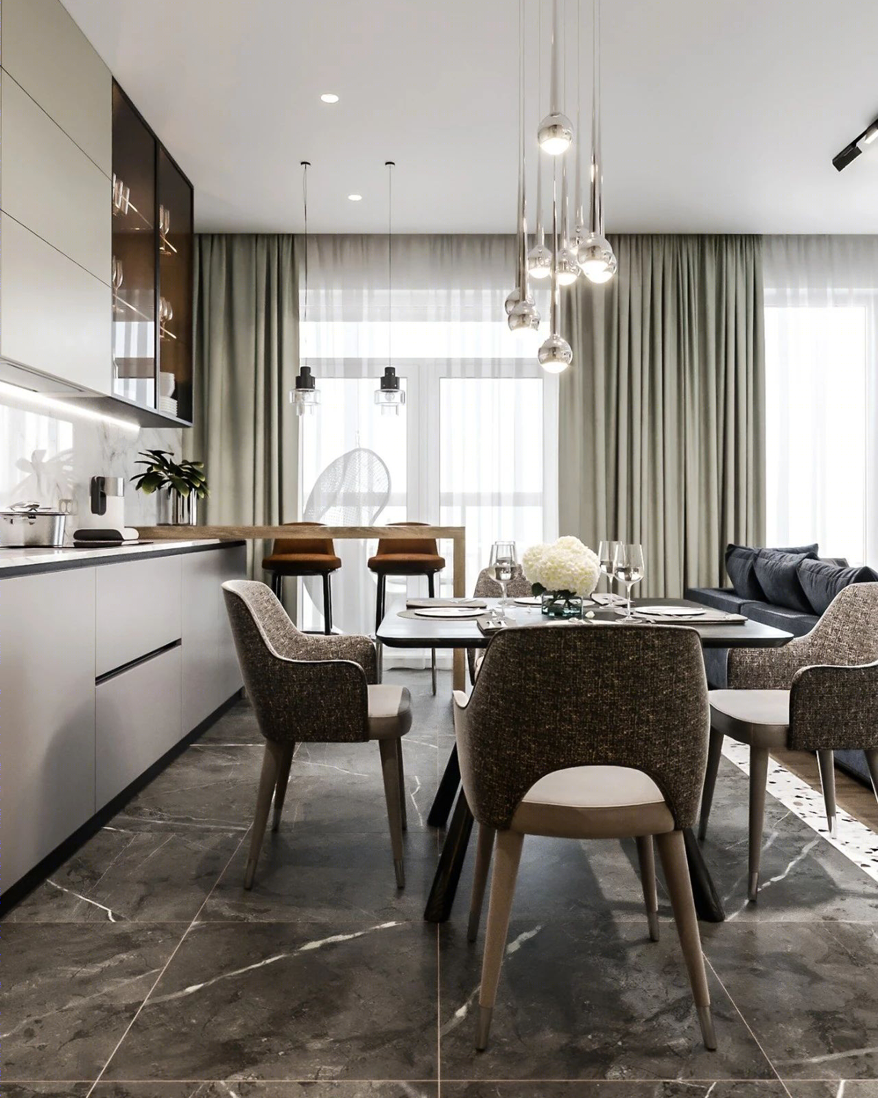 Igor Glushan 打造 104㎡轻奢美宅，温暖原木色调营造惬意空间-4