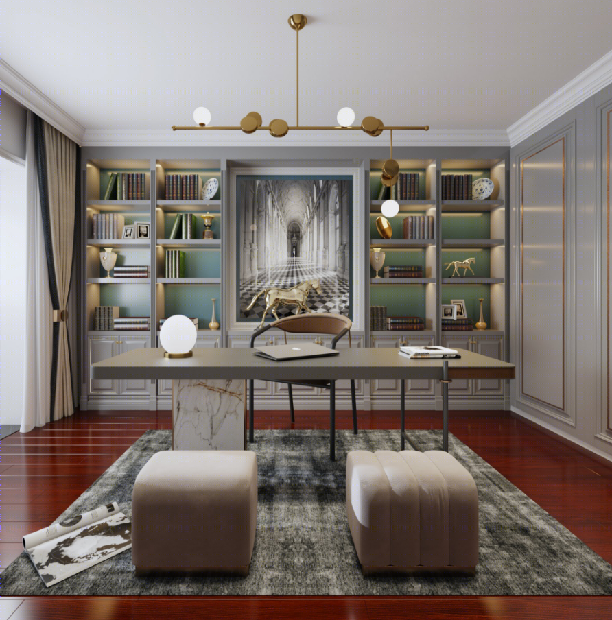 简约美式别墅设计-9