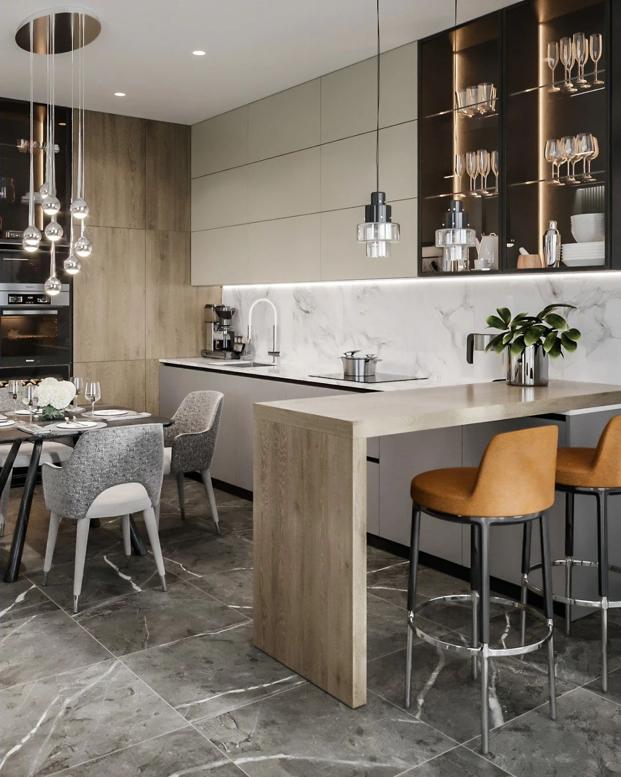 Igor Glushan 打造 104㎡轻奢美宅，温暖原木色调营造惬意空间-9