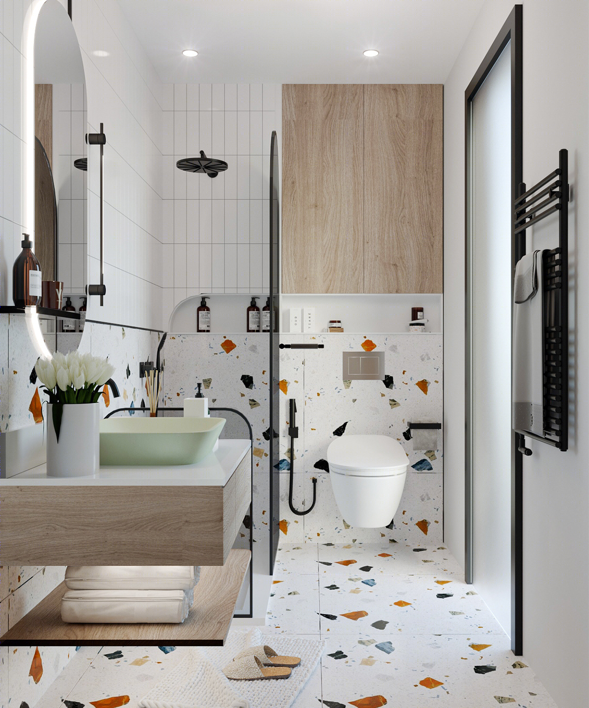 现代简约贝桦浴室设计丨埃及开罗丨LEVELS Design Studio-9