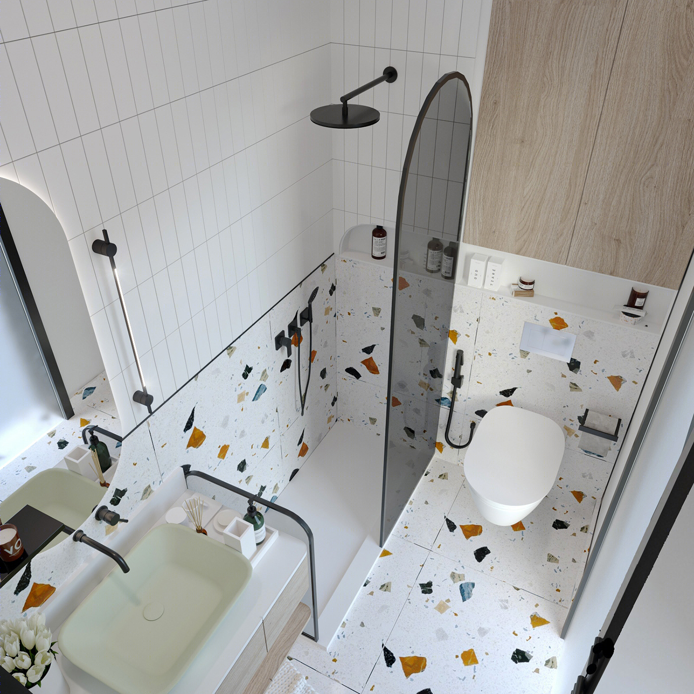 现代简约贝桦浴室设计丨埃及开罗丨LEVELS Design Studio-10