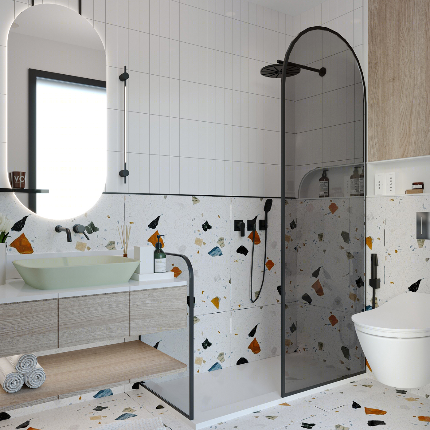 现代简约贝桦浴室设计丨埃及开罗丨LEVELS Design Studio-11