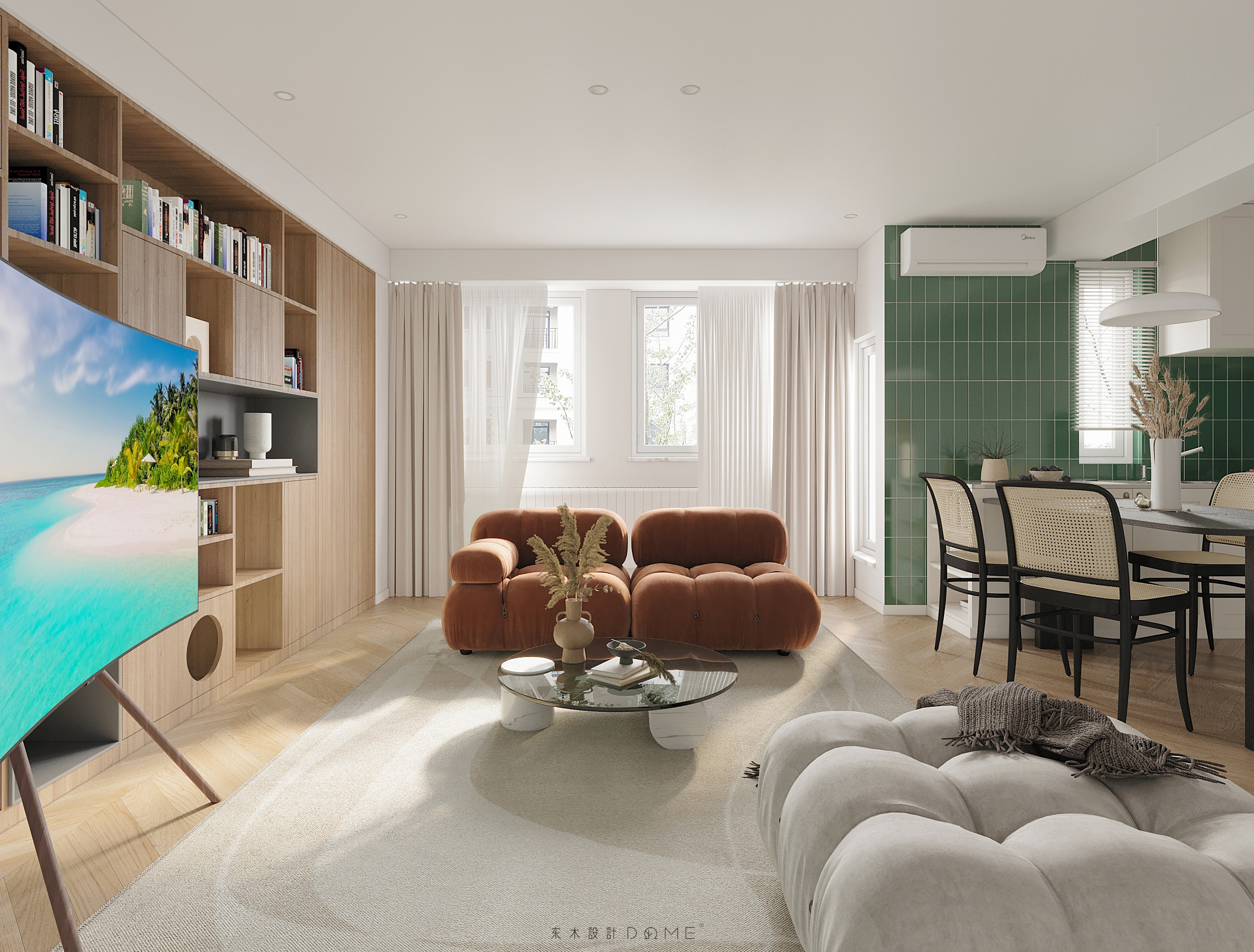 北欧风平层设计|东木设计-1