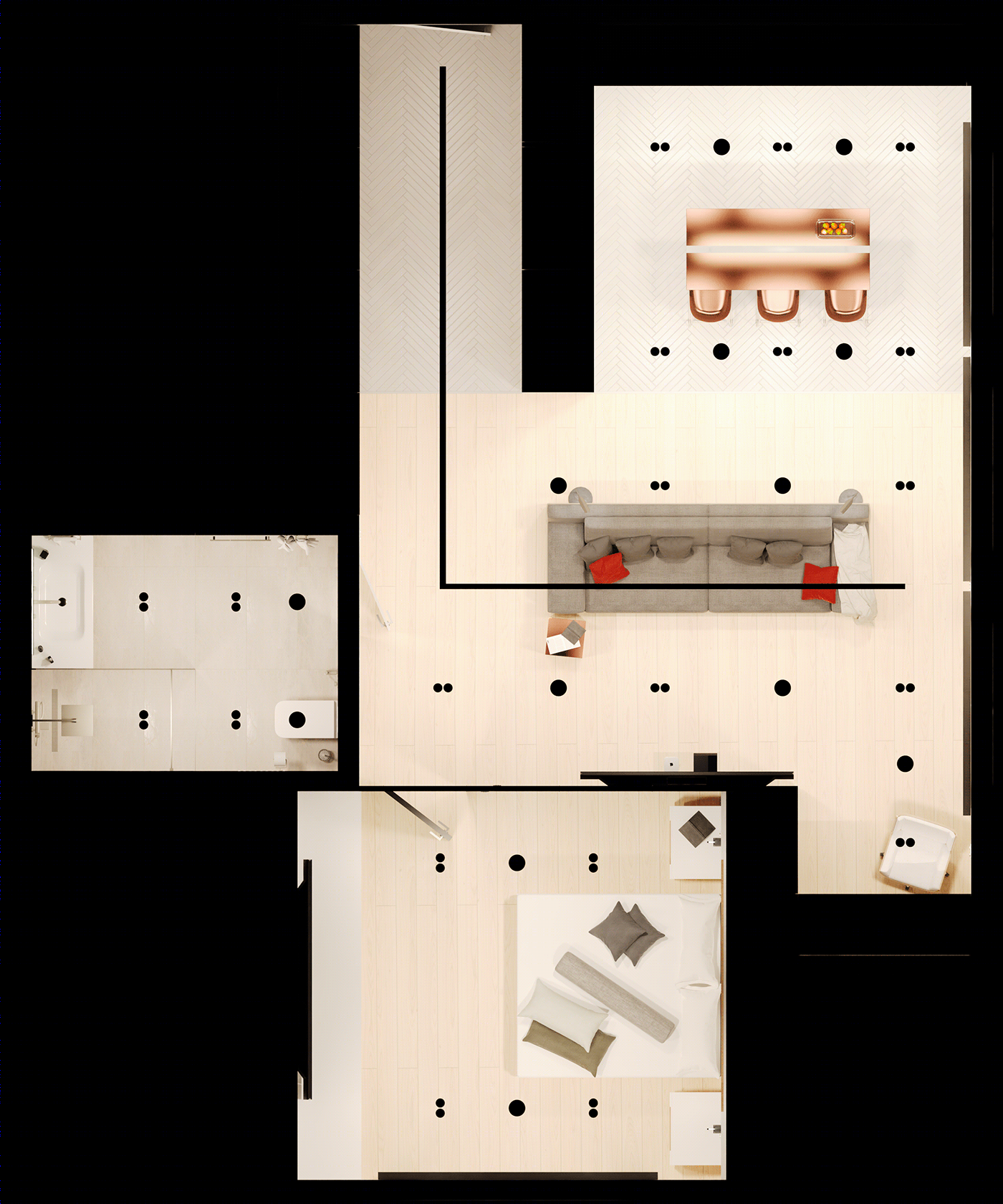 The concept of interior of a small apartment.-0