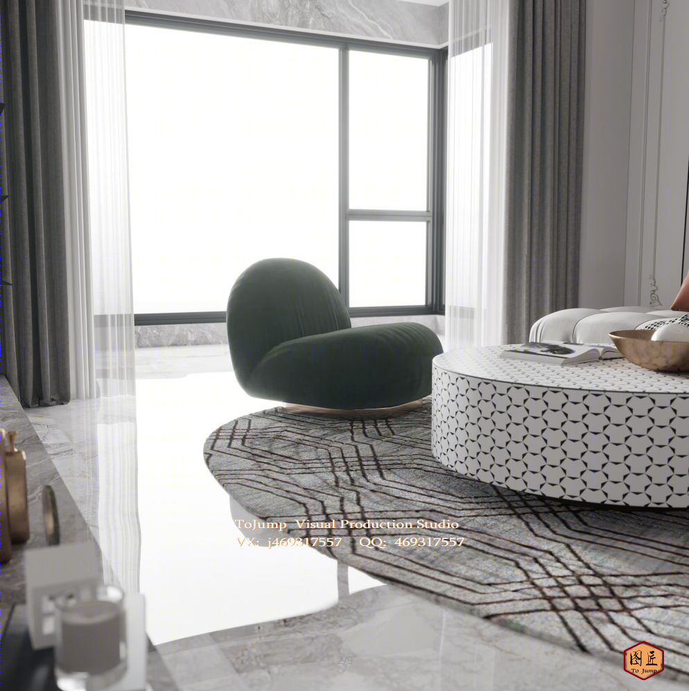 现代法式客餐厅设计-4