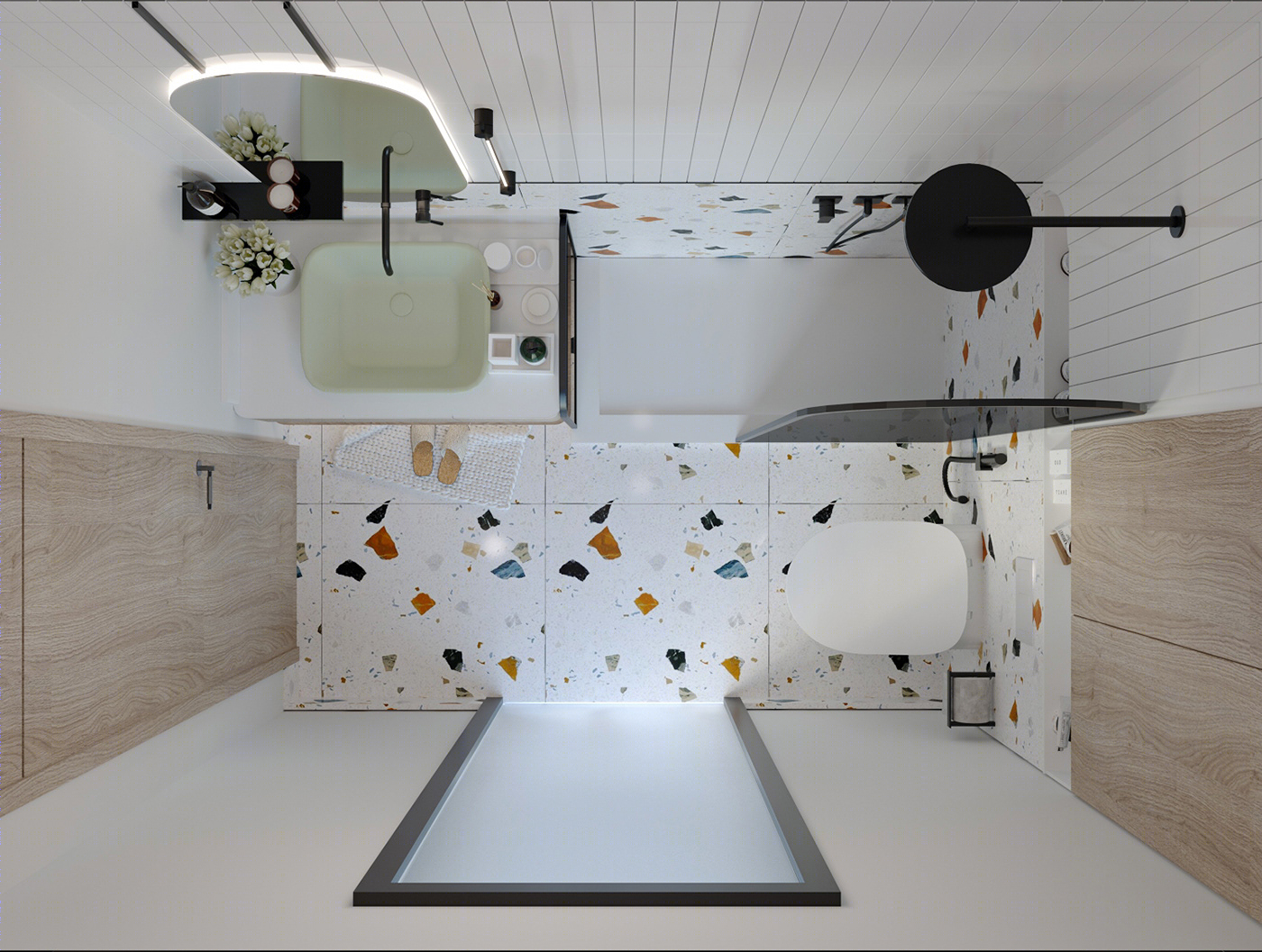 现代简约贝桦浴室设计丨埃及开罗丨LEVELS Design Studio-14