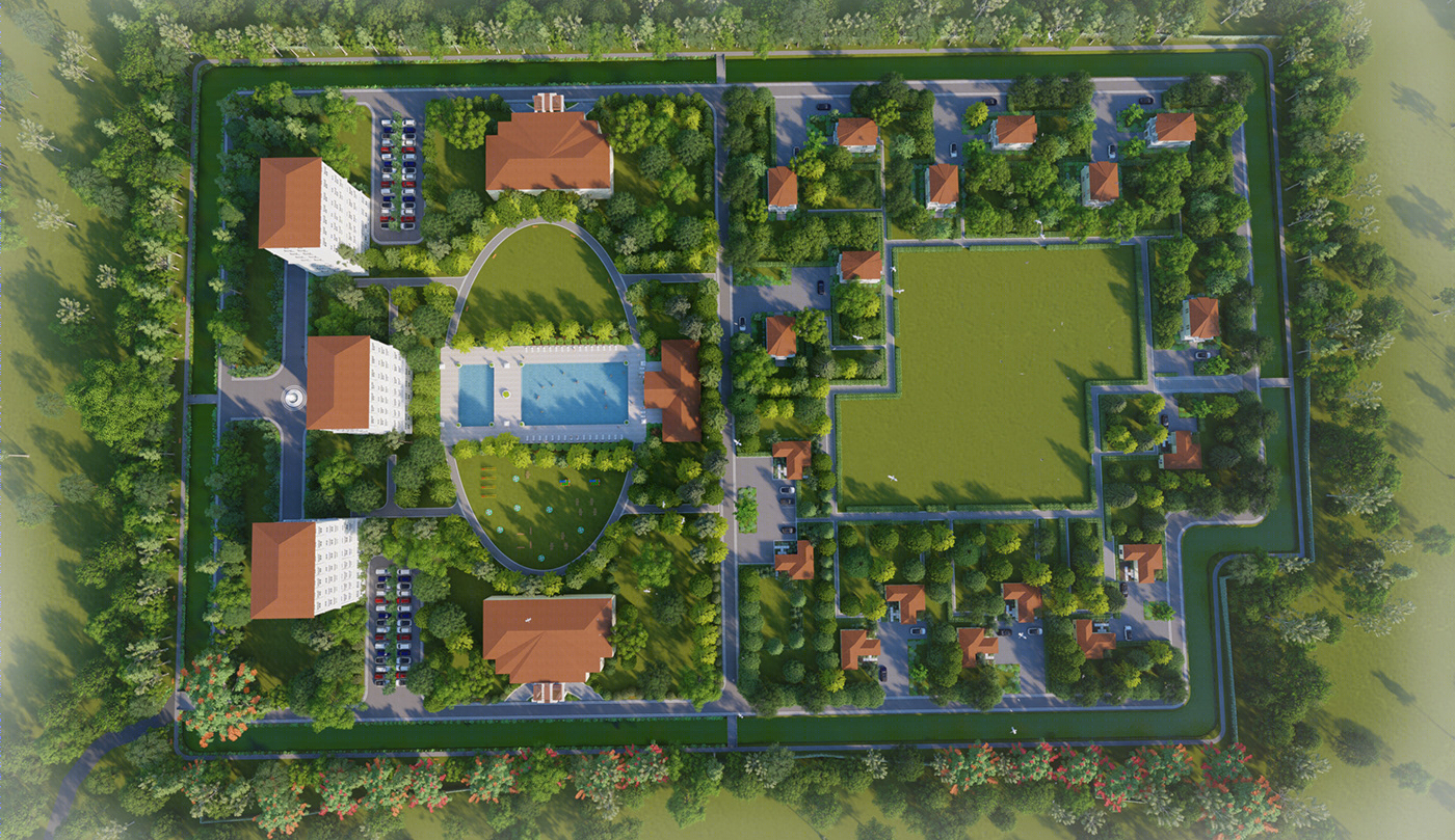 Anastasiya Gushchina丨公寓建筑丨Guest house master planning-0