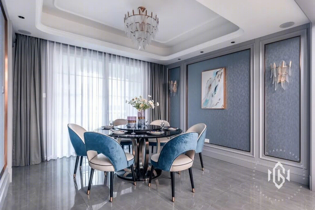 浙江台州刚泰一品轻奢蓝雅致简约空间-34