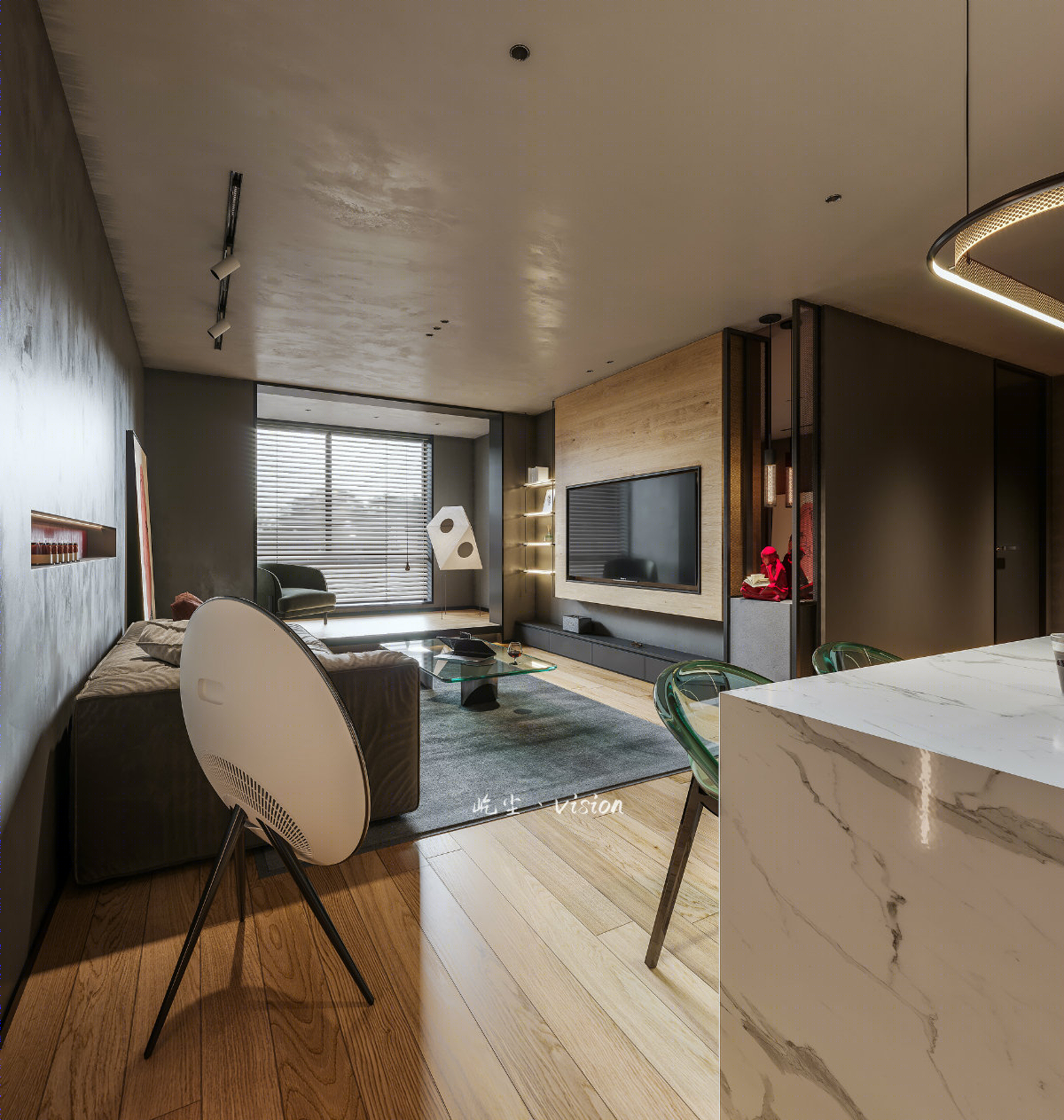 现代简约深色小平层设计 | 空间利用与美学融合-0