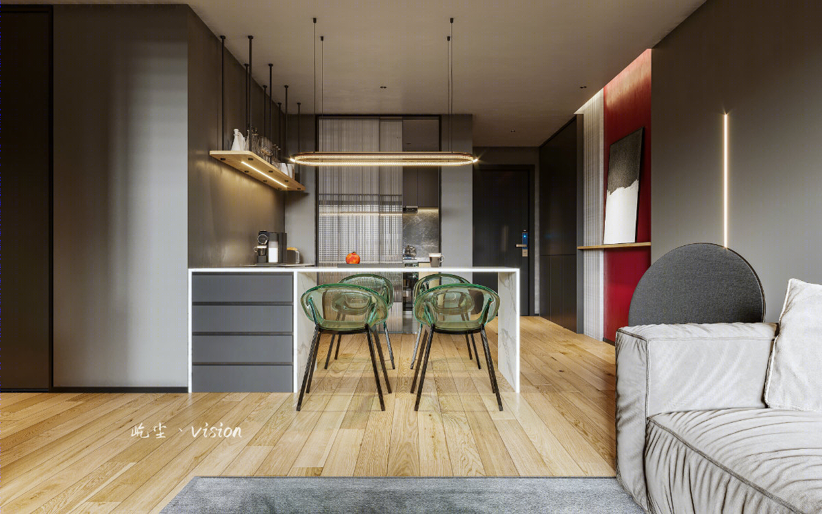 现代简约深色小平层设计 | 空间利用与美学融合-2