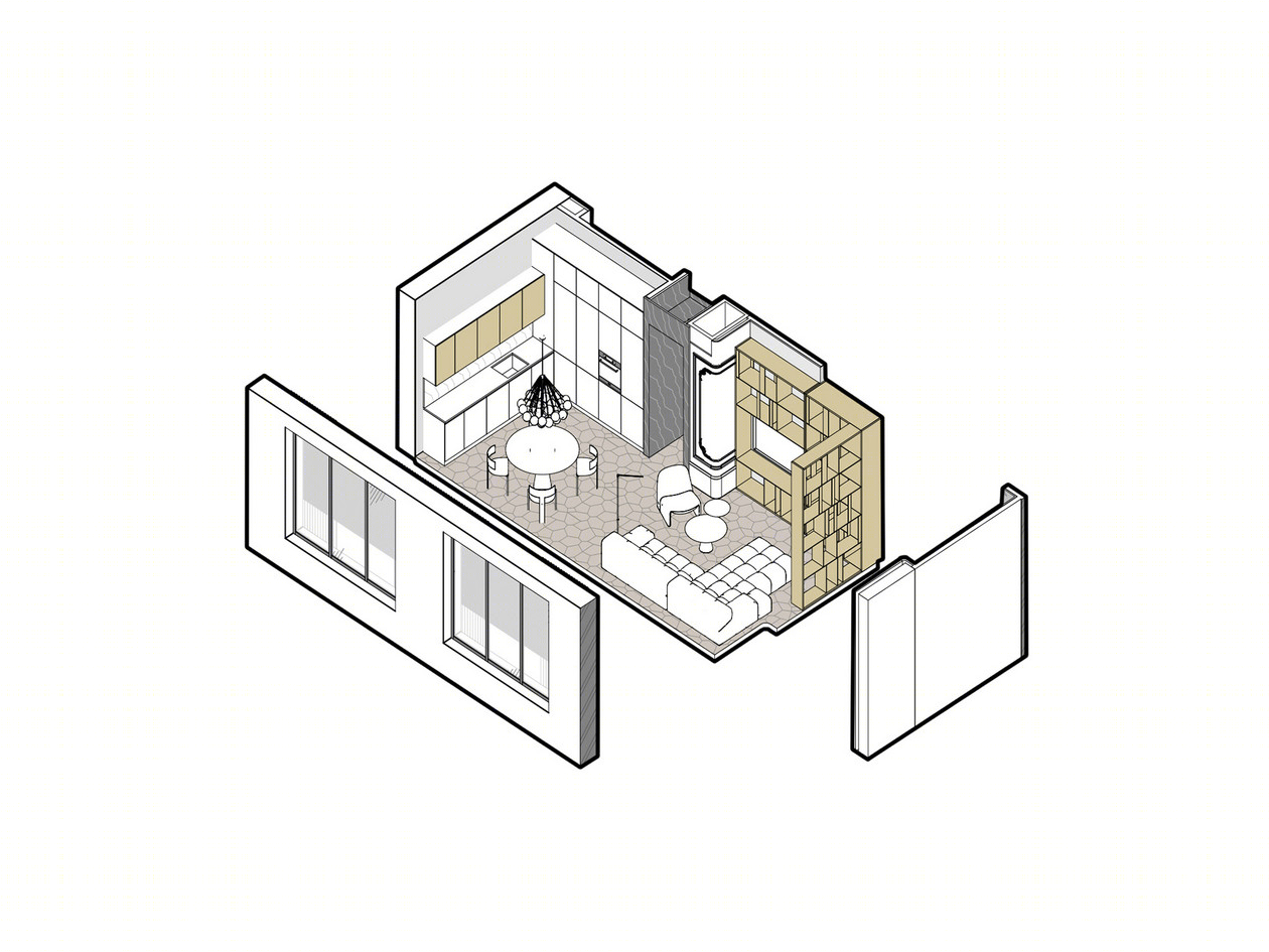 俄罗斯109㎡住宅设计 超独特的设计感-1