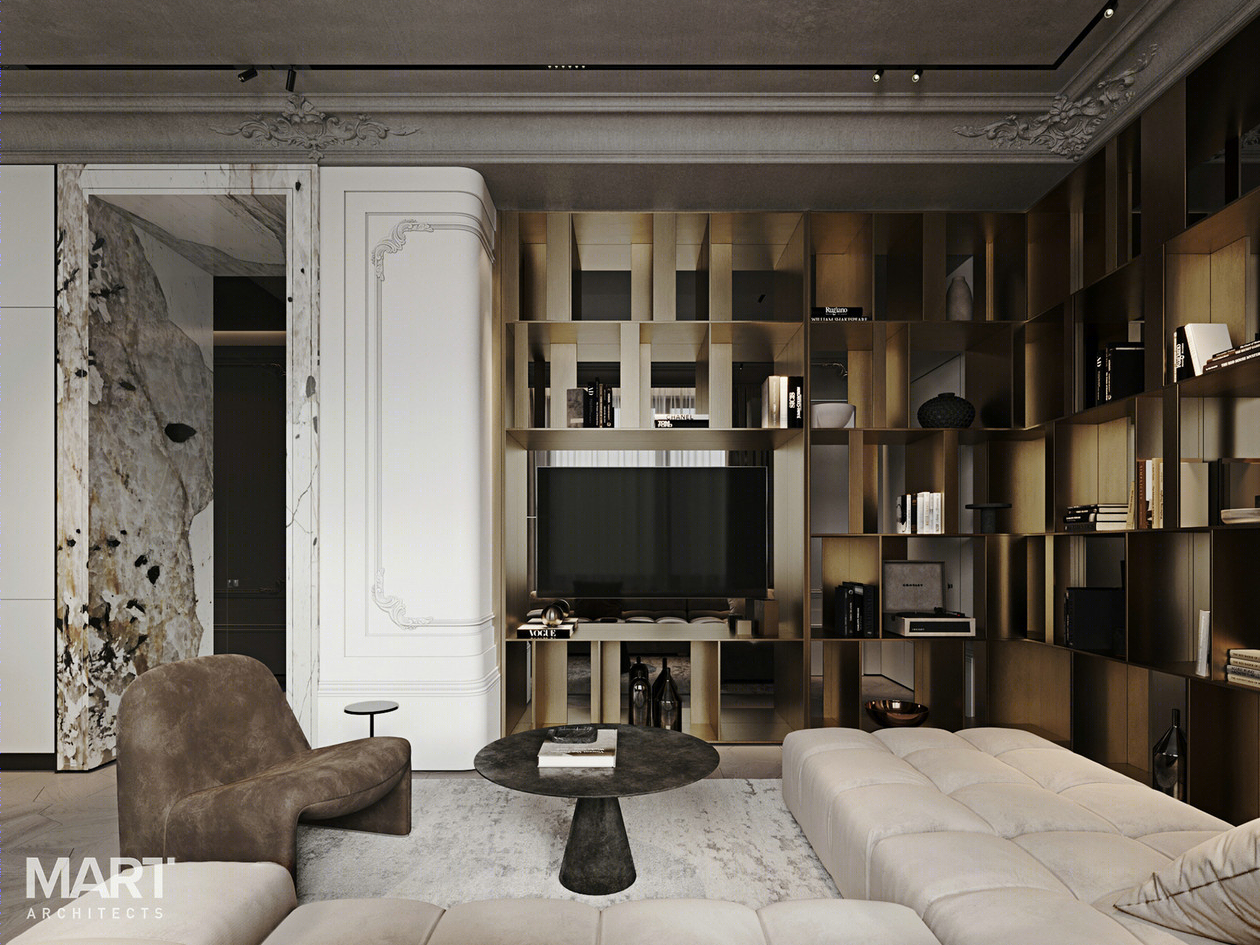 俄罗斯109㎡住宅设计 超独特的设计感-3