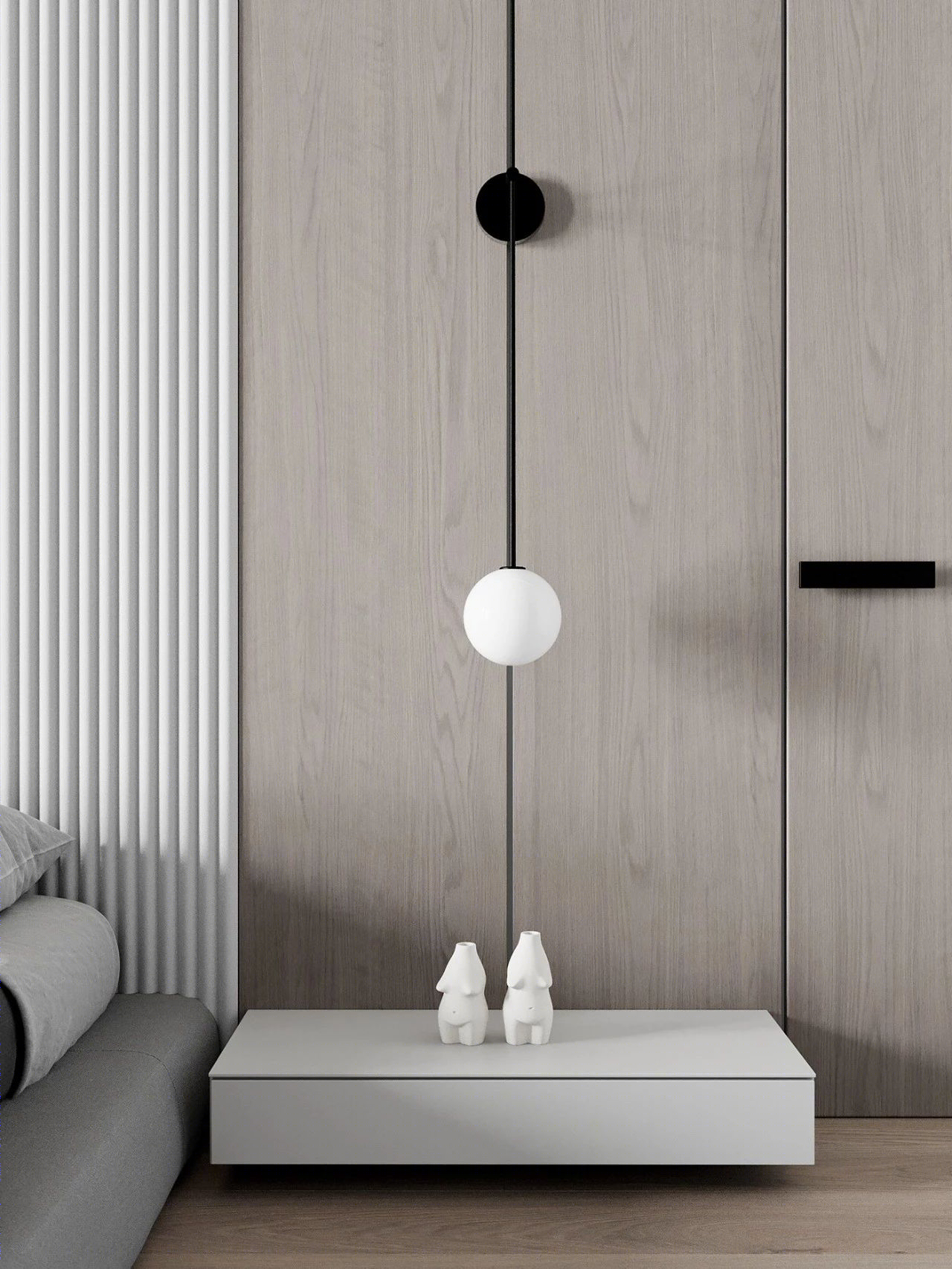 Quadro Room丨公寓丨最纯粹的简约灰设计！-43