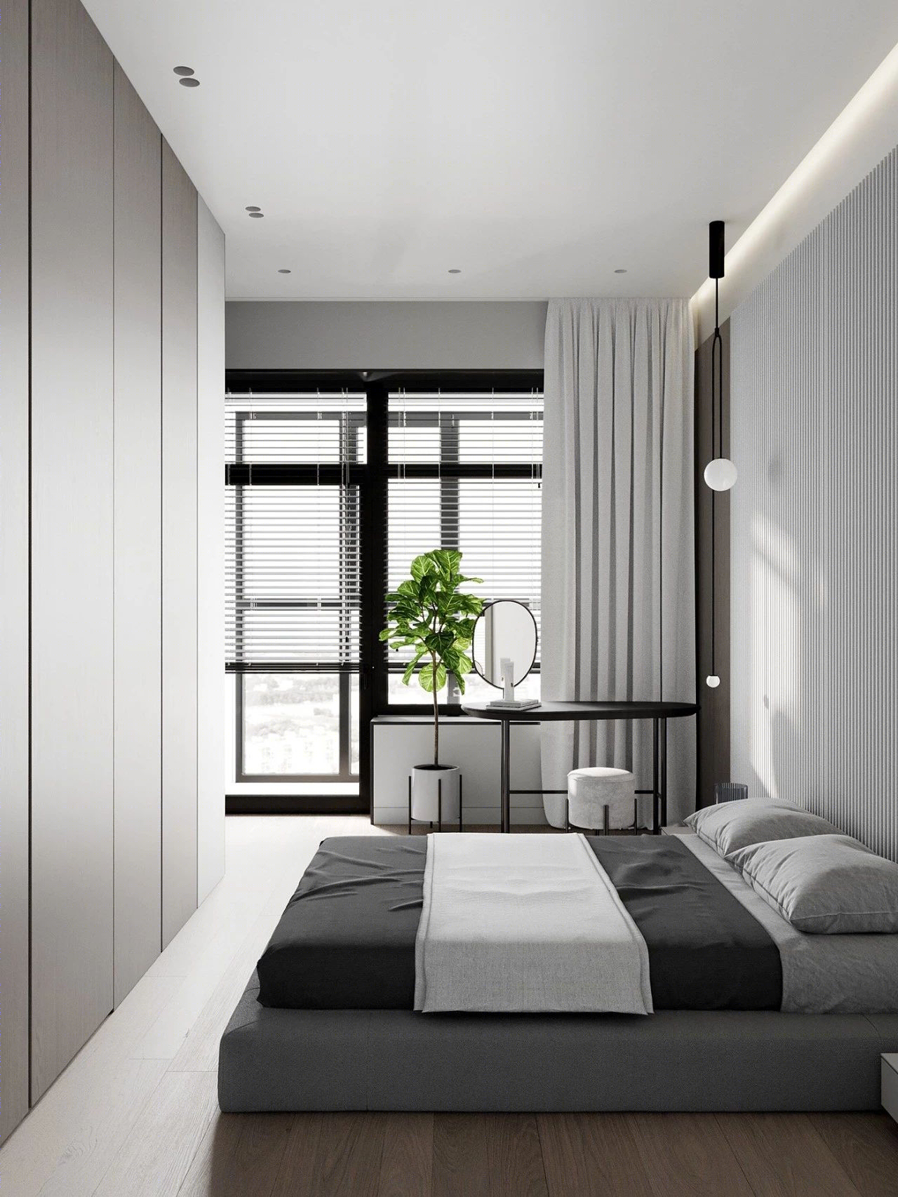 Quadro Room丨公寓丨最纯粹的简约灰设计！-44